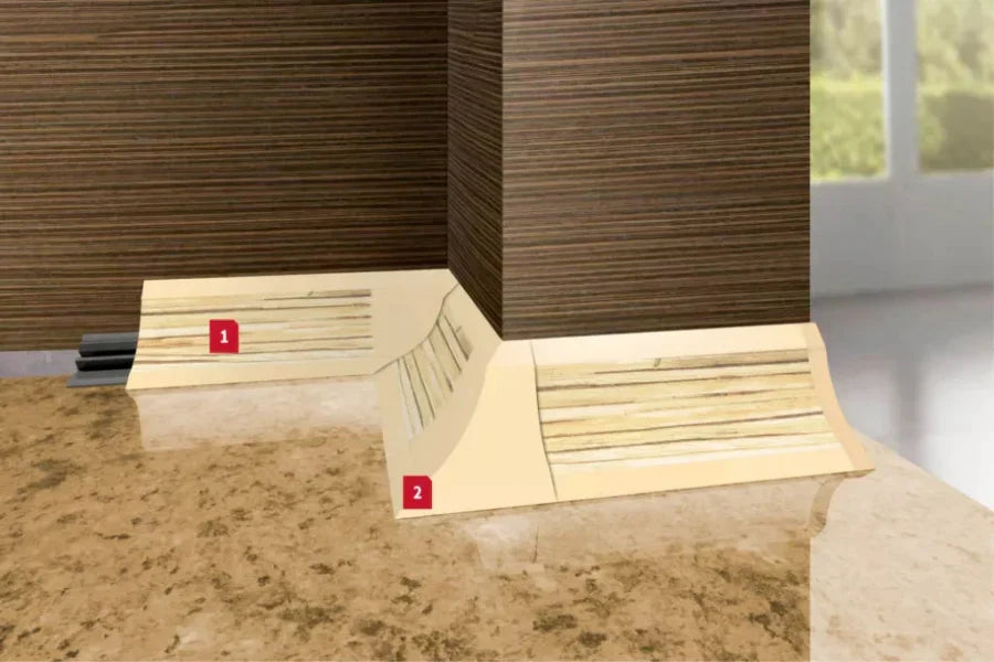 PVC Splashback Trim Worktop Edging Profile Kitchen Bathroom Accessory