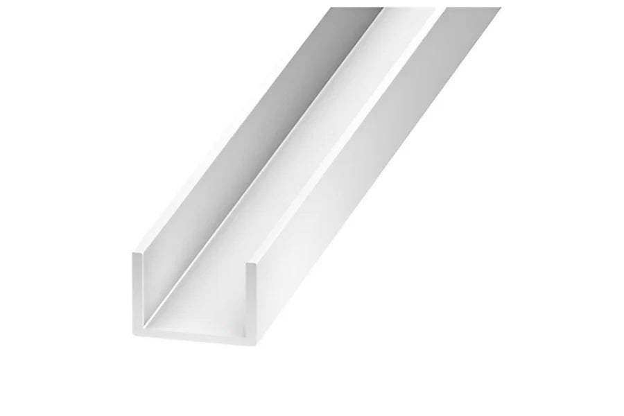 PVC U Channel White Rigid Plastic Edge Protector Cezar Profile Edge Trim