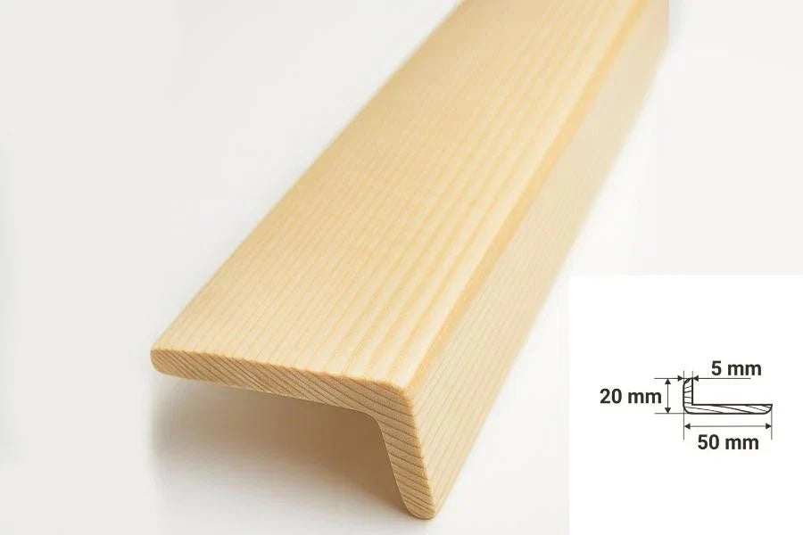 Pine Wood Internal External Edge Moulding Corner Angle Trim 90°