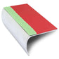 ASL03 57x40mm Aluminium Non Slip Stair Nosing Edge Trim With Pvc Insert Red