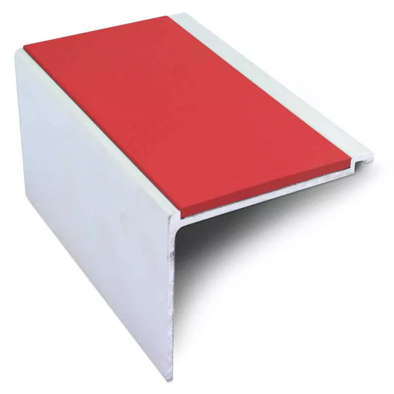 NHD17 Aluminium Non-Slip Stair Nosing – 60 x 55mm Safety Edge Red