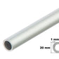 Round Tube Pipe Natural Aluminium 1 M / 39.37" Length