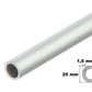 Round Tube Pipe Natural Aluminium 1 M / 39.37" Length