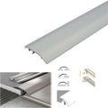S16 Aluminium Door Bar floor Trim Threshold Cover Strip T bar Adjustable Silver