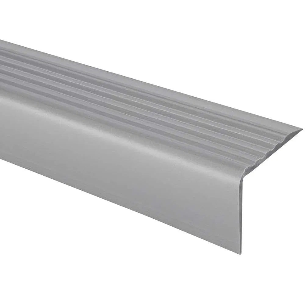 PVC Flexible Stair Nosing 730-RGP ( 1200mm x 50mm x 42mm ) Silver 1200mm x 50 x 42mm