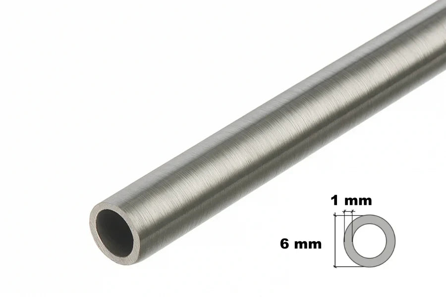 Stainless Steel Round Tube Pipe 304 Grade – 1m / 39.37" Length