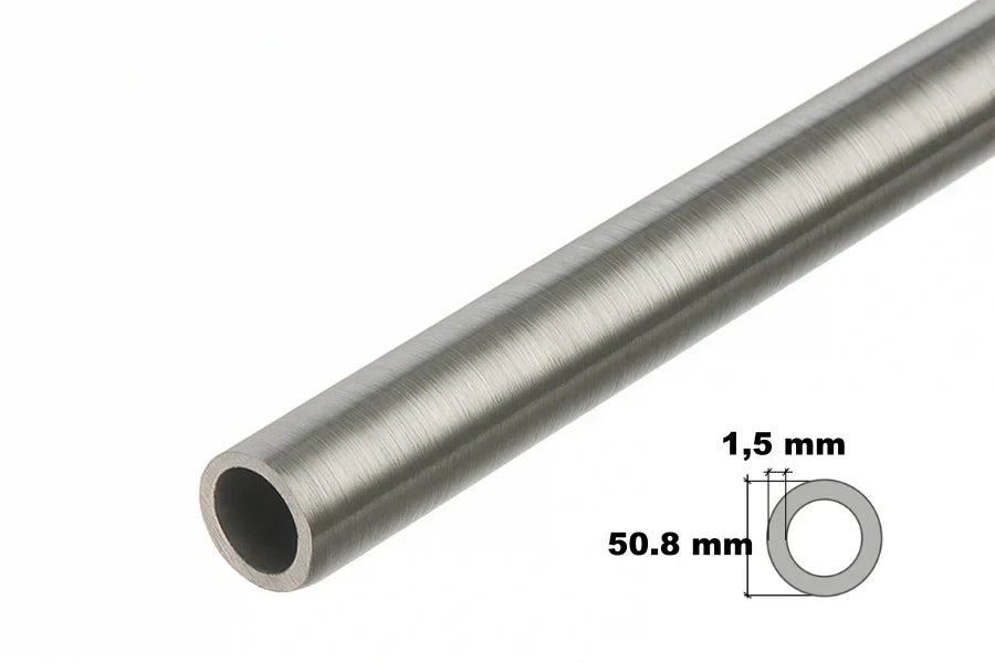 Stainless Steel Round Tube Pipe 0.5m / 19.69" Length – 304 Grade