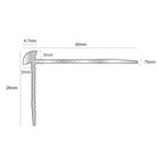 TVC 40 x 26mm Anodised Aluminium LVT Stair nosing Edge Profile For 3mm Flooring