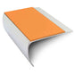 NSL25 69 x 40mm Aluminium Stair Nosing with PVC Anti-Slip Insert Tangerine