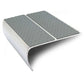 NSL29 87 x 40mm Aluminium Stair Nosing with PVC Anti-Slip Insert Dolphin Grey Tredsafe