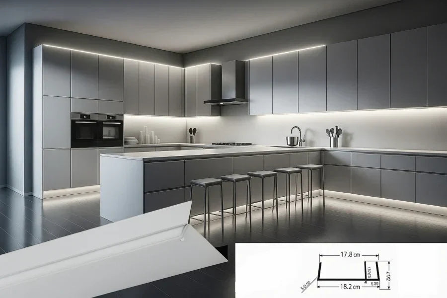 White Kickboard Trim MDF Panel Cover PVC Plinth Sealing Strip