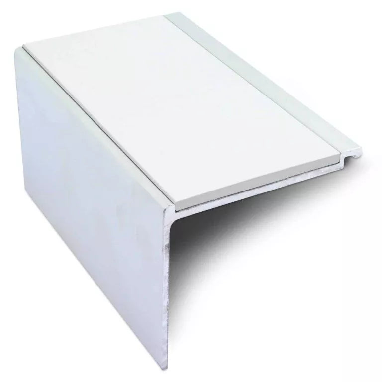 NHD17 Aluminium Non-Slip Stair Nosing – 60 x 55mm Safety Edge White
