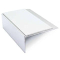 NSL15 66 x 32mm Aluminium Stair Edge Trim with PVC Anti-Slip Insert White Genesis