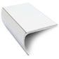 NSL03 57 x 40mm Aluminium Non Slip Stair Nosing Bullnose Edge Trim With Pvc Insert White