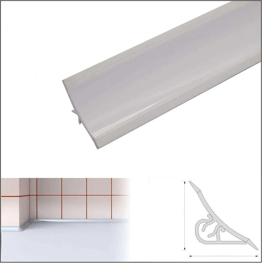 Worktop Profile Strip for Splashback Edging – Kitchen Worktop Seal & Trim White