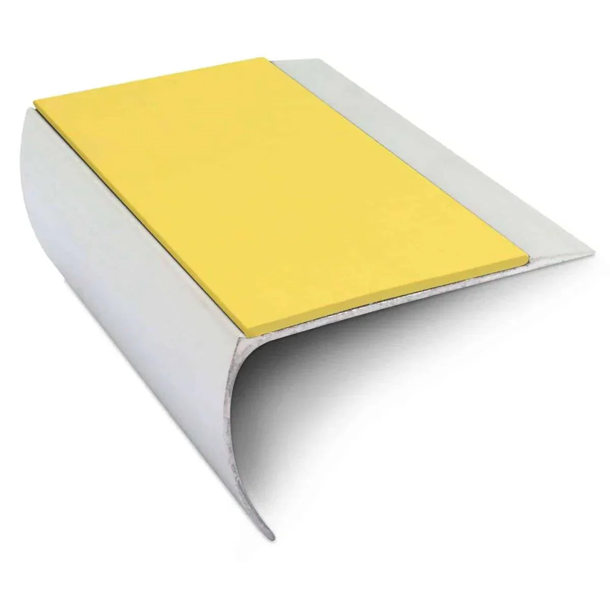 NSL25 69 x 40mm Aluminium Stair Nosing with PVC Anti-Slip Insert Yellow