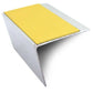 NSL26 Aluminium DDA Compliant Stair Nosing 67 x 55mm with Anti-Slip PVC Insert Yellow