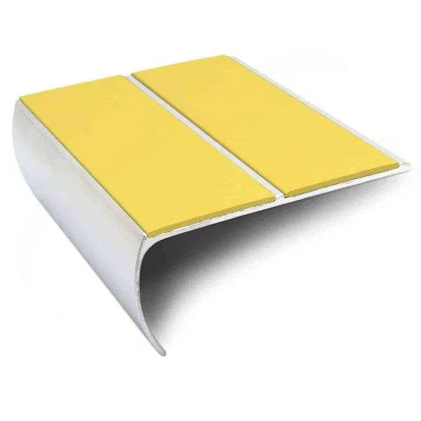 NSL29 Aluminium Anti-Slip Stair Nosing 87x40mm – Heavy-Duty Edge Trim with PVC Insert Yellow