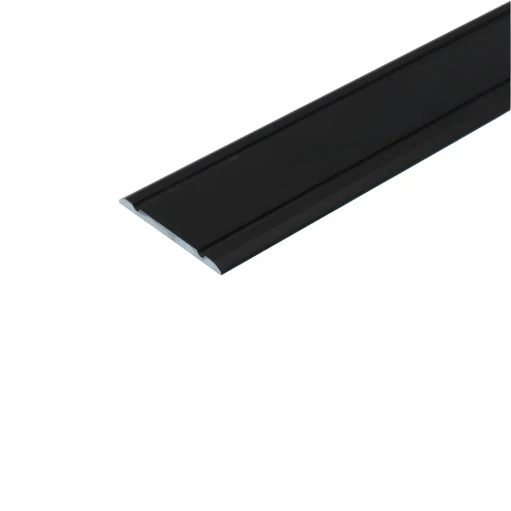 A02 30mm Anodised Aluminium Flat Door Threshold Strip Black