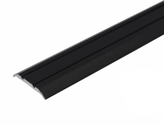 A12 25mm Anodised Aluminium Flat Door Threshold Strip Black 0.9M
