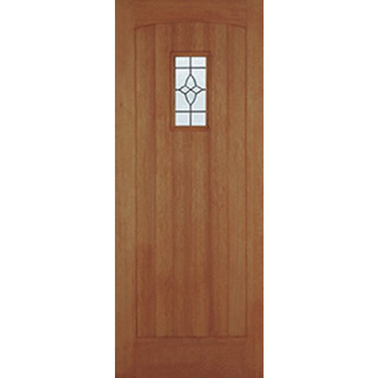 LPD Cottage Leaded 1L Glazed M&T External Door 2032 x 813mm Unfinished Hardwood