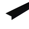 A33 40 x 20mm Anodised Aluminium Non Slip Ribbed Treads Stair Nosing Edge Trim Black