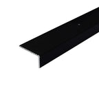 A33 40 x 20mm Anodised Aluminium Non Slip Ribbed Treads Stair Nosing Edge Trim Black