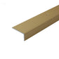 A33 40 x 20mm Anodised Aluminium Non Slip Ribbed Treads Stair Nosing Edge Trim Gold