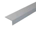 A33 40 x 20mm Anodised Aluminium Non Slip Ribbed Treads Stair Nosing Edge Trim Silver