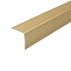 A41 35 x 35mm Anodised Aluminium Non Slip Ribbed Treads Stair Nosing Edge Trim Gold