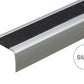 A44 41 x 26.6mm Anodised Aluminium Non Slip Stair Nosing Edge Trim With Non Slip Tape Silver