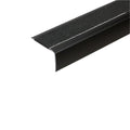 A44 41 x 26.6mm Anodised Aluminium Non Slip Stair Nosing Edge Trim With Tape Black