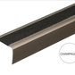 A44 41 x 26.6mm Anodised Aluminium Non Slip Stair Nosing Edge Trim With Non Slip Tape champagne