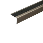 A44 41 x 26.6mm Anodised Aluminium Non Slip Stair Nosing Edge Trim With Tape Champagne