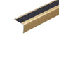 A44 41 x 26.6mm Anodised Aluminium Non Slip Stair Nosing Edge Trim With Tape Gold