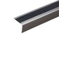 A44 41 x 26.6mm Anodised Aluminium Non Slip Stair Nosing Edge Trim With Tape Inox