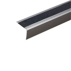 A44 41 x 26.6mm Anodised Aluminium Non Slip Stair Nosing Edge Trim With Tape Inox
