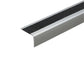 A44 41 x 26.6mm Anodised Aluminium Non Slip Stair Nosing Edge Trim With Tape Silver