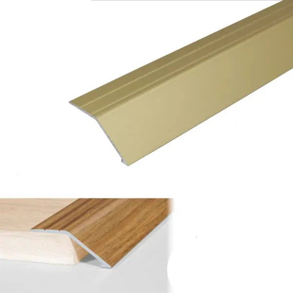 A47 41mm Anodised Aluminium Self Adhesive Door Threshold Ramp Profile Gold