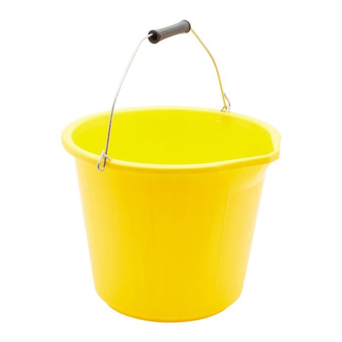 Heavy Duty Builders Bucket 14ltr Yellow
