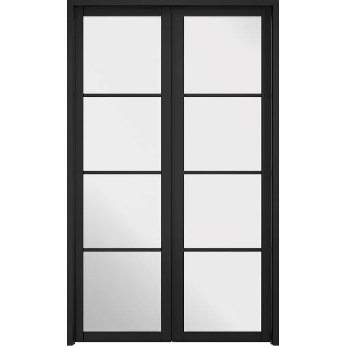 LPD Soho W4 Glazed Internal Room Divider Set 2031 x 1246mm Black Primed
