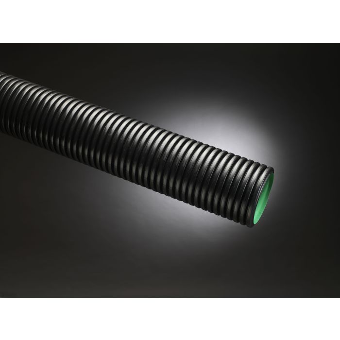 Naylor MetroDrain Twinwall Perforated Pipe - 225mm x 6mtr - Black