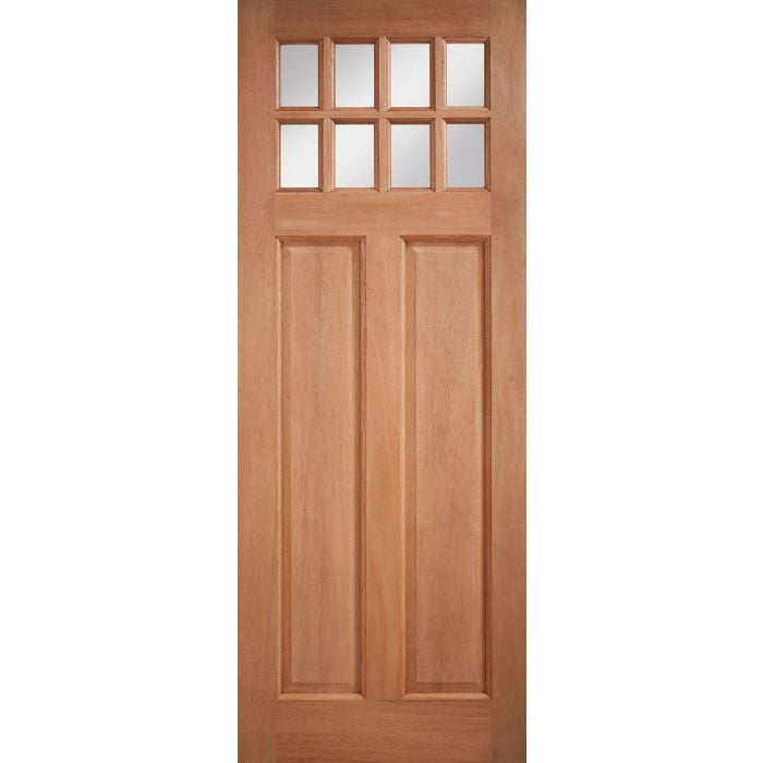 LPD Chigwell 8L Glazed M&T External Door 1981 x 762mm Unfinished Hardwood