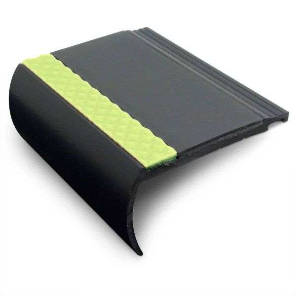 AHB 72x38mm Aluminator® Heavy Duty PVC Stair Nosing – Non-Slip Aluminium Edge Black