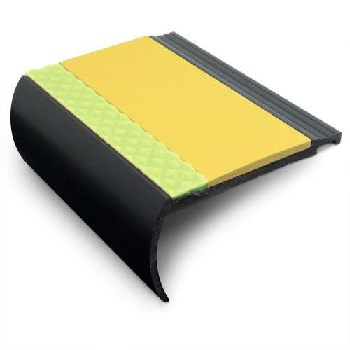 AHB 72x38mm Aluminator® Heavy Duty PVC Stair Nosing – Non-Slip Aluminium Edge Yellow