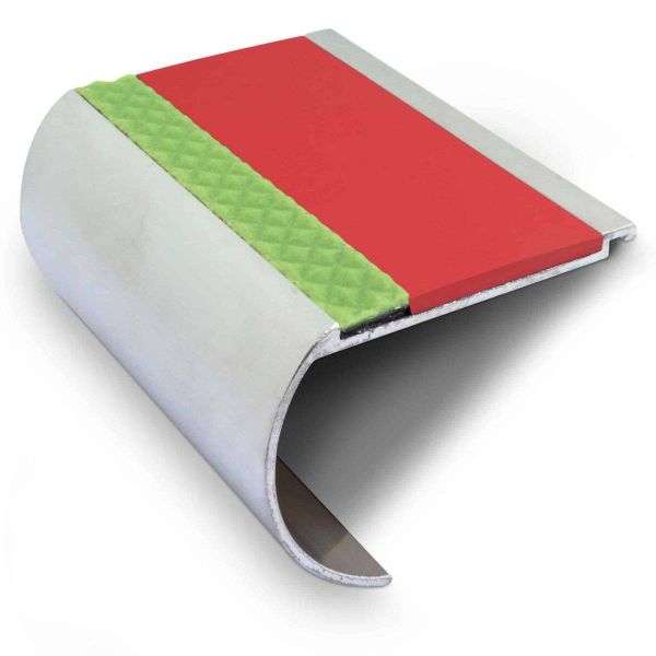 AHD08 71 x 55mm Non Slip Stair Nosing Red