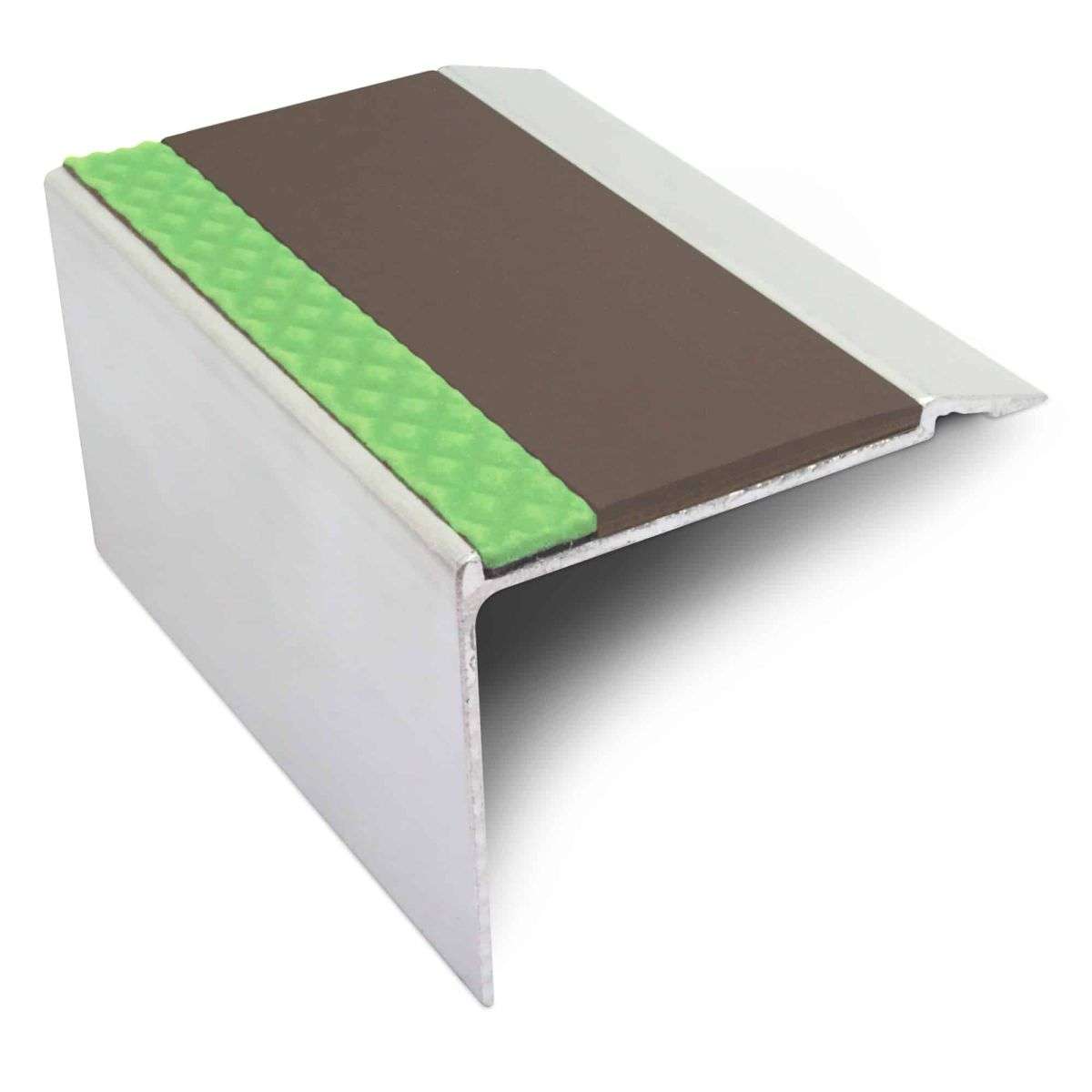 AHD22 72 x 55mm DDA Compliant Non Slip Stair Nosing Brown