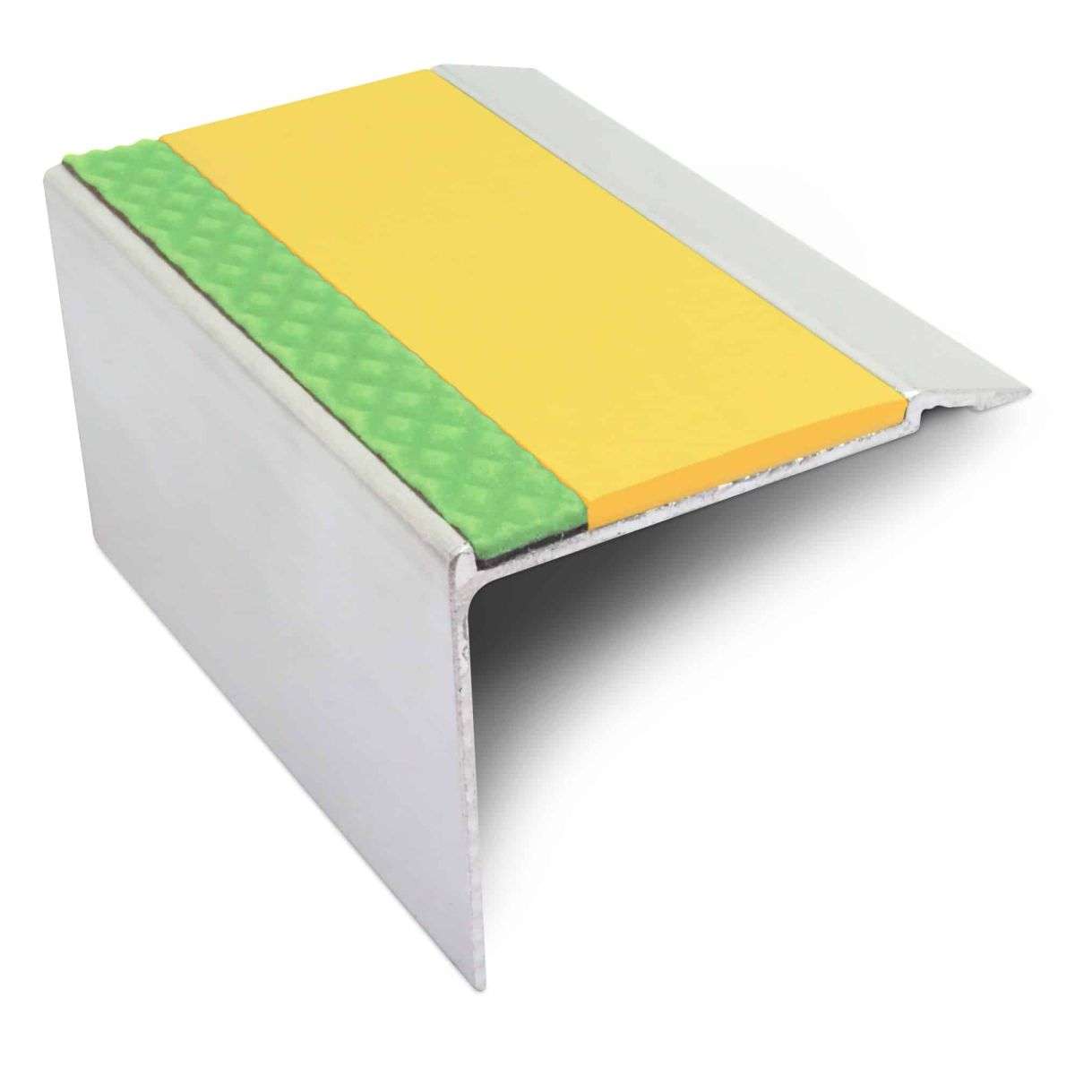 AHD22 72 x 55mm DDA Compliant Non Slip Stair Nosing Yellow