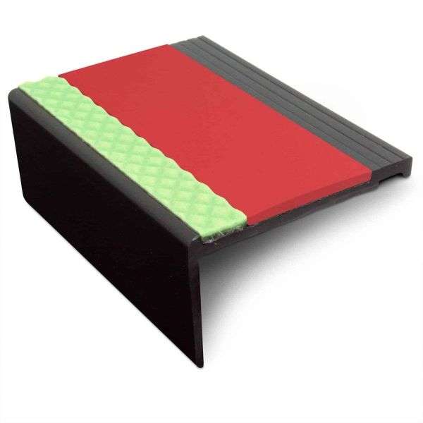 AHP 67.5x39mm Aluminator® Heavy Duty PVC Stair Nosing – Non-Slip Aluminium Edge Red Genesis