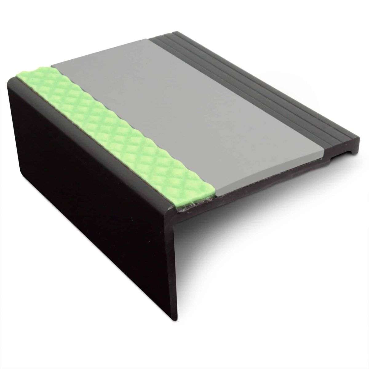 AHP 67.5x39mm Aluminator® Heavy Duty PVC Stair Nosing – Non-Slip Aluminium Edge Dolphin Grey Genesis